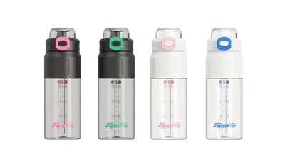 Plastová športová fľaša na vodu s odnímateľnou slamkou